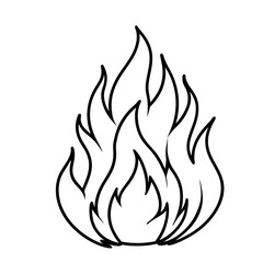 Hand Drawn Fire Outline Illustration