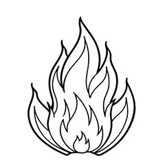 Hand Drawn Fire Outline Illustration
