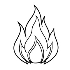 Hand Drawn Fire Outline Illustration