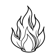 Hand Drawn Fire Outline Illustration