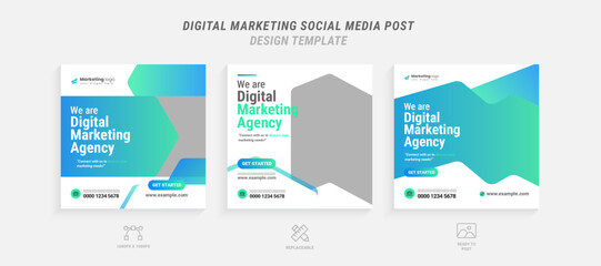 Digital marketing agency social media post template