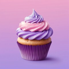 Delicious Purple and Pink Cupcake