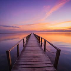 Fototapeta premium Serene Sunset Pier