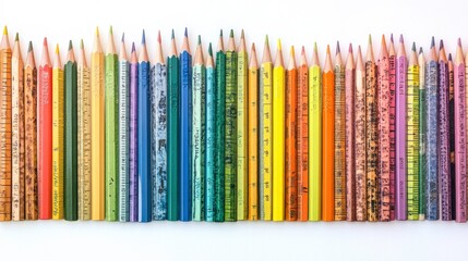 Obraz premium Back to School Sale Banner with Pencils and Rulers