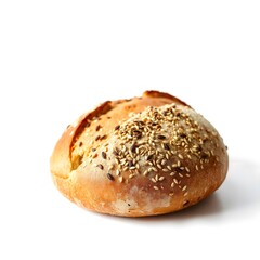 Rustic Round Loaf of Bread with Seeds