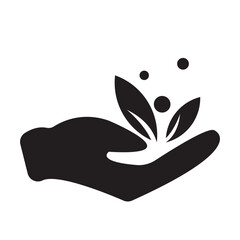 Hand and Leaf icon