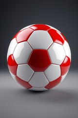 Fototapeta premium soccer ball with red flag