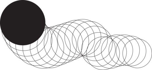 Digital motion stripe line round circle design