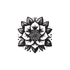 Black hellebore icon vector symbol design art illustration