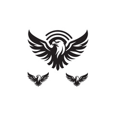 Eagle icon vector symbol design art illustration.