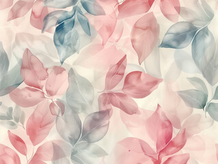 淡色の花びらが舞う優しいアート背景