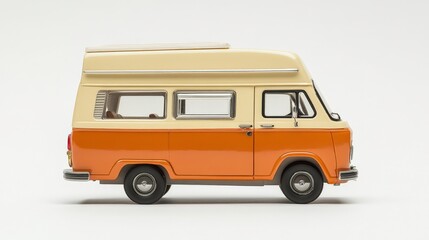 Scenic Road Trip with Isolated Camper Van