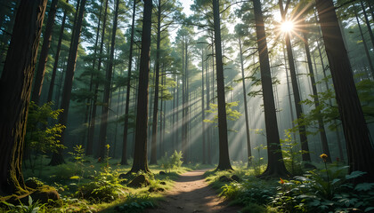 morning in the forest