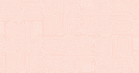 Technology black circuit diagram concept. High-tech circuit board connection system. Vector abstract technology on white background.