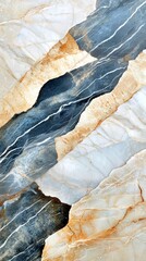 Fototapeta premium Abstract Marble Texture Blue, Beige, and White Swirls