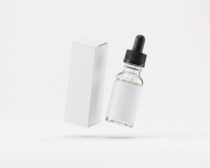 Vape Liquid Bottle with Box Mockup