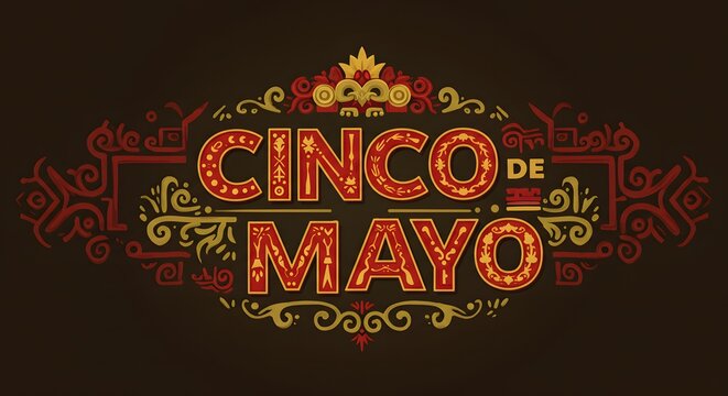 Cinco de mayo Typography Ai image
