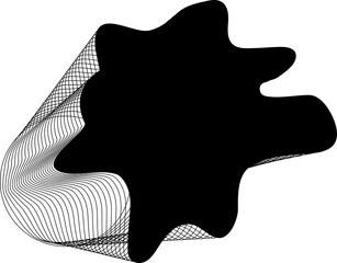 Organic shape ripple circular concentric. Modern graphic design element