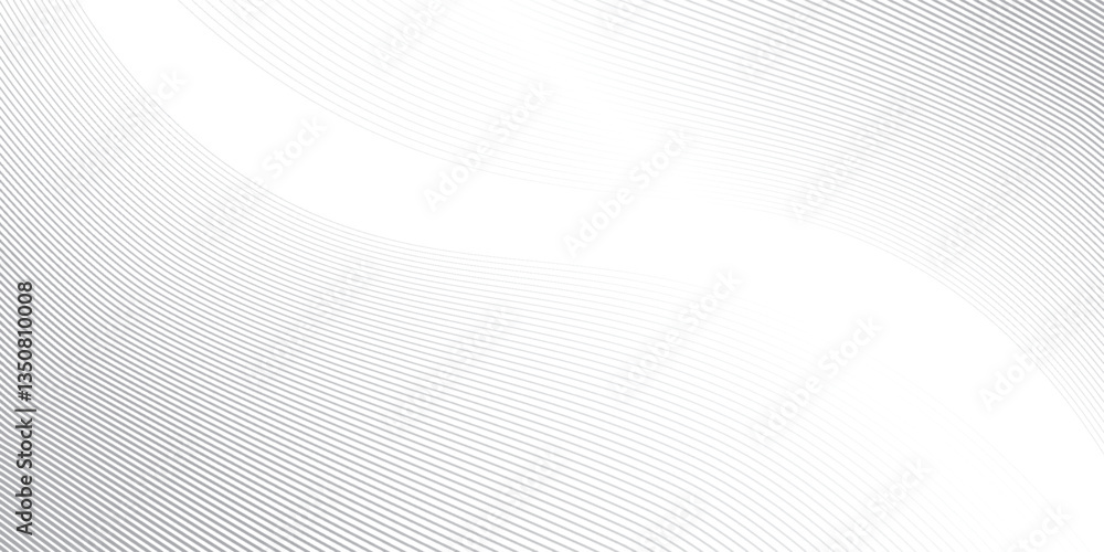 Poster abstract grey white waves and lines pattern, template background texture for presentation slides.