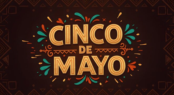 Cinco de mayo Typography Ai image