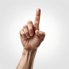 Hand Gesturing, Pointing Up, Index Finger