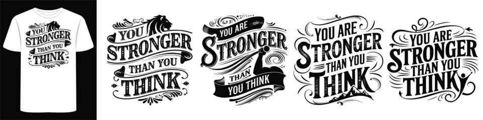 Obraz premium T-Shirt Prints with Motivational Typography to Fuel Drive 