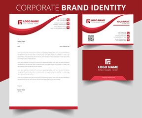 Corporate brand identity business card letterhead and stationery design
