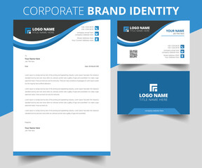 Corporate brand identity business card letterhead and stationery design