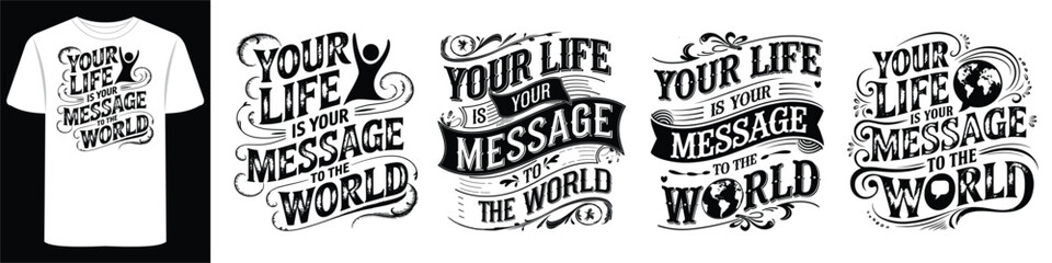 T-Shirt Prints with Motivational Typography to Fuel Drive 