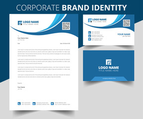 Corporate brand identity business card letterhead and stationery design