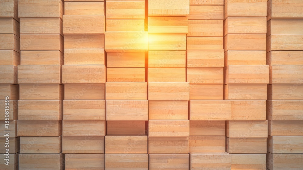 Poster logistics pallet stacked in distribution center high angle view of a distribution center with rows o