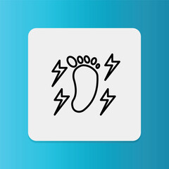 Numbness icon. Editable stroke. Vector illustration