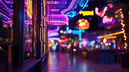Neon Nightscape: Vibrant Casino Alley