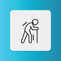 Parkinson’s Disease icon. Editable stroke. Vector illustration