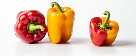 Three Colorful Bell Peppers