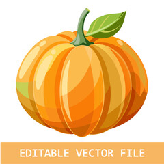 colorful pumpkins, Thanksgiving watercolor illustration