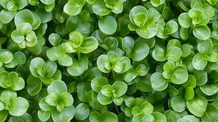 Vibrant Green Lush Foliage Background Texture
