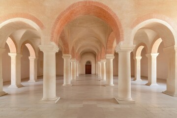 Obraz premium Ancient arched colonnade hall