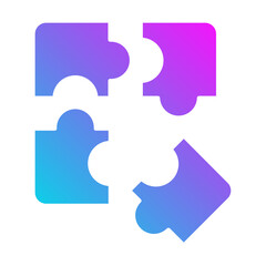 Drawing puzzle creativity Flat Gradient Icon