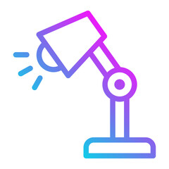 Desk lamp creativity Line Gradient Icon