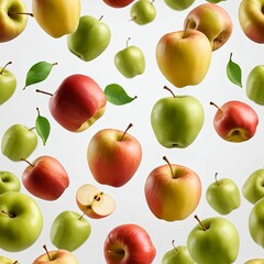 Falling Apples A Colorful Fruit Cascade