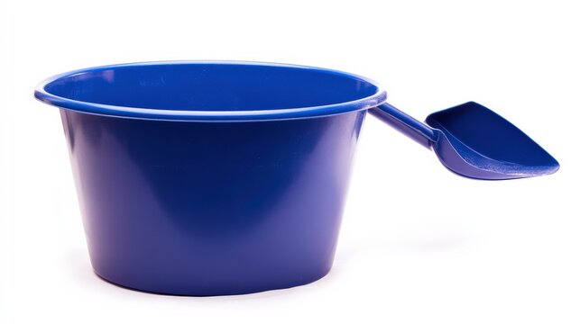 Blue Bucket and Shovel for Beach Fun