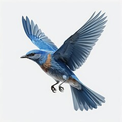 Mountain Bluebird in Flight
