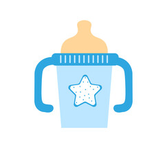 Baby bottle vector illustration on white background

