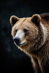 Fototapeta premium there is a brown bear that is looking at something