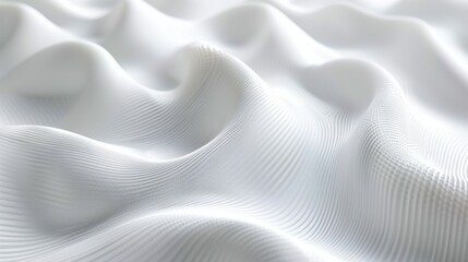 White fabric with a wavy pattern