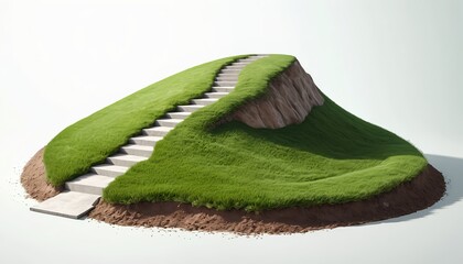Steps Leading Up a Grassy Hill