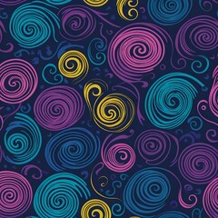 Abstract Swirls Seamless Pattern