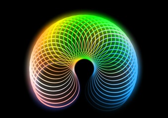 カラフルな光のらせんの抽象的な背景