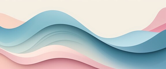 Abstract Pastel Wave Background